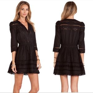 Tularosa Black Payton Eyelet Prairie Dress